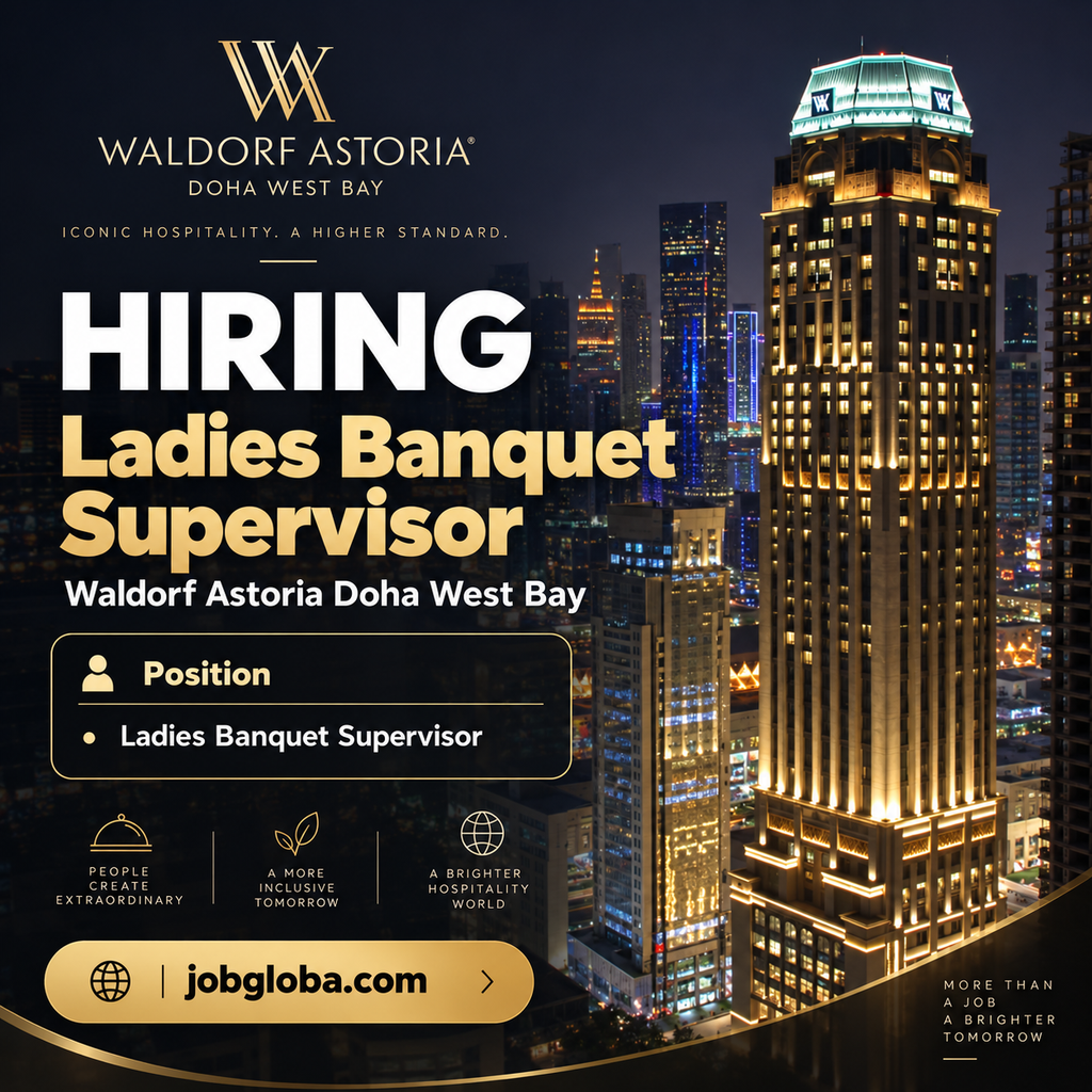 Ladies Banquet Supervisor Waldorf Astoria Doha West Bay