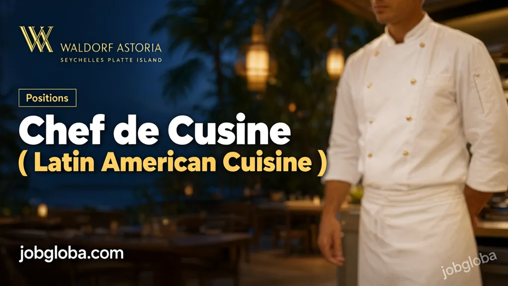 Chef de Cuisine preparing Latin American dishes at Waldorf Astoria Seychelles Platte Island