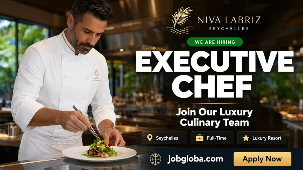 Executive Chef preparing food at Niva Labriz Seychelles luxury resort