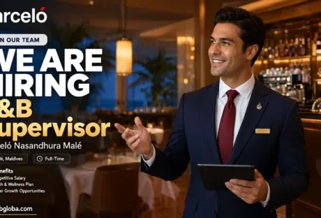 F&B Supervisor managing restaurant operations at Barceló Nasandhura Malé