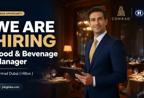 Food & Beverage Manager supervising dining service at Conrad Dubai hotel